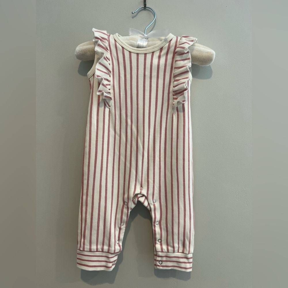 Pehr Striped Ruffle Baby Romper
